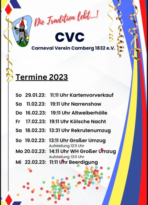 Wiederholung Großer Umzug des CVC Bad Camberg 2023