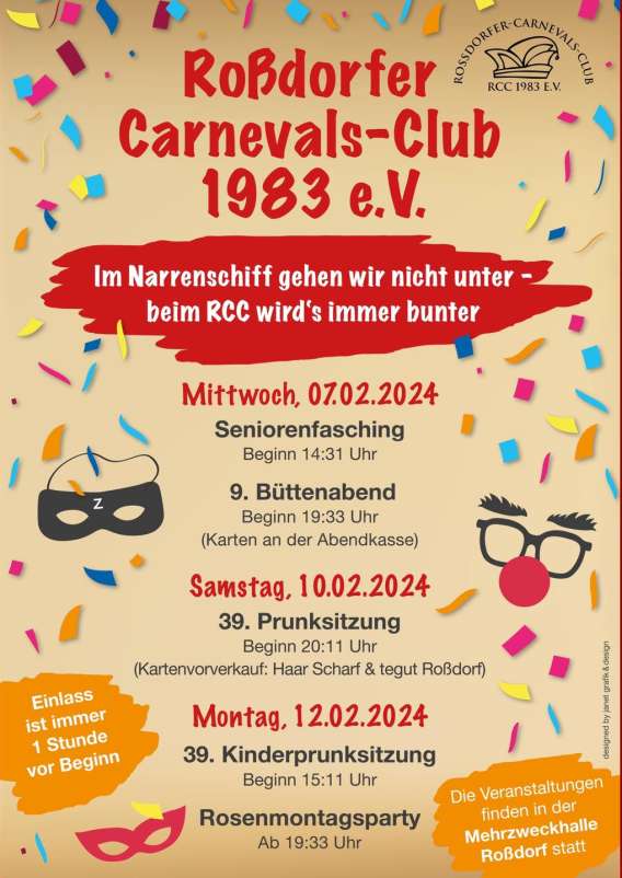 Seniorenfasching RCC Roßdorf 2024