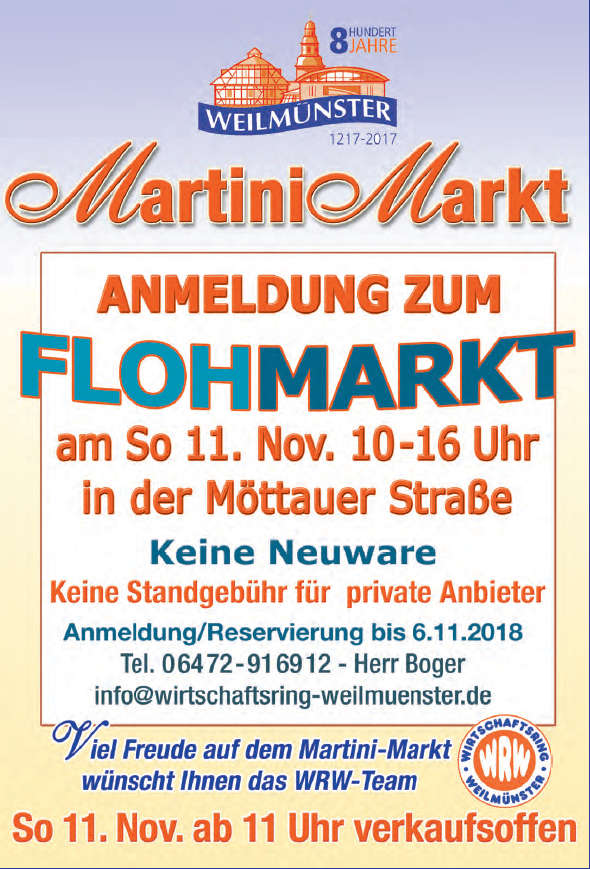 Flohmarkt in Weilmünster 2018