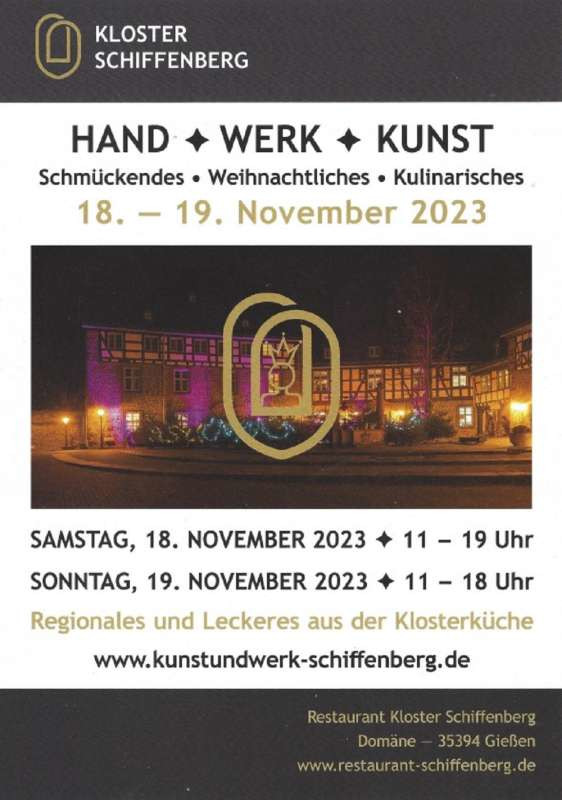 Hand - Werk - Kunst auf dem Schiffenberg 2023