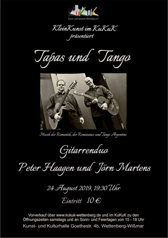 Tapas und Tango mit dem Gitarrenduo Peter Haagen und Jörn Martens