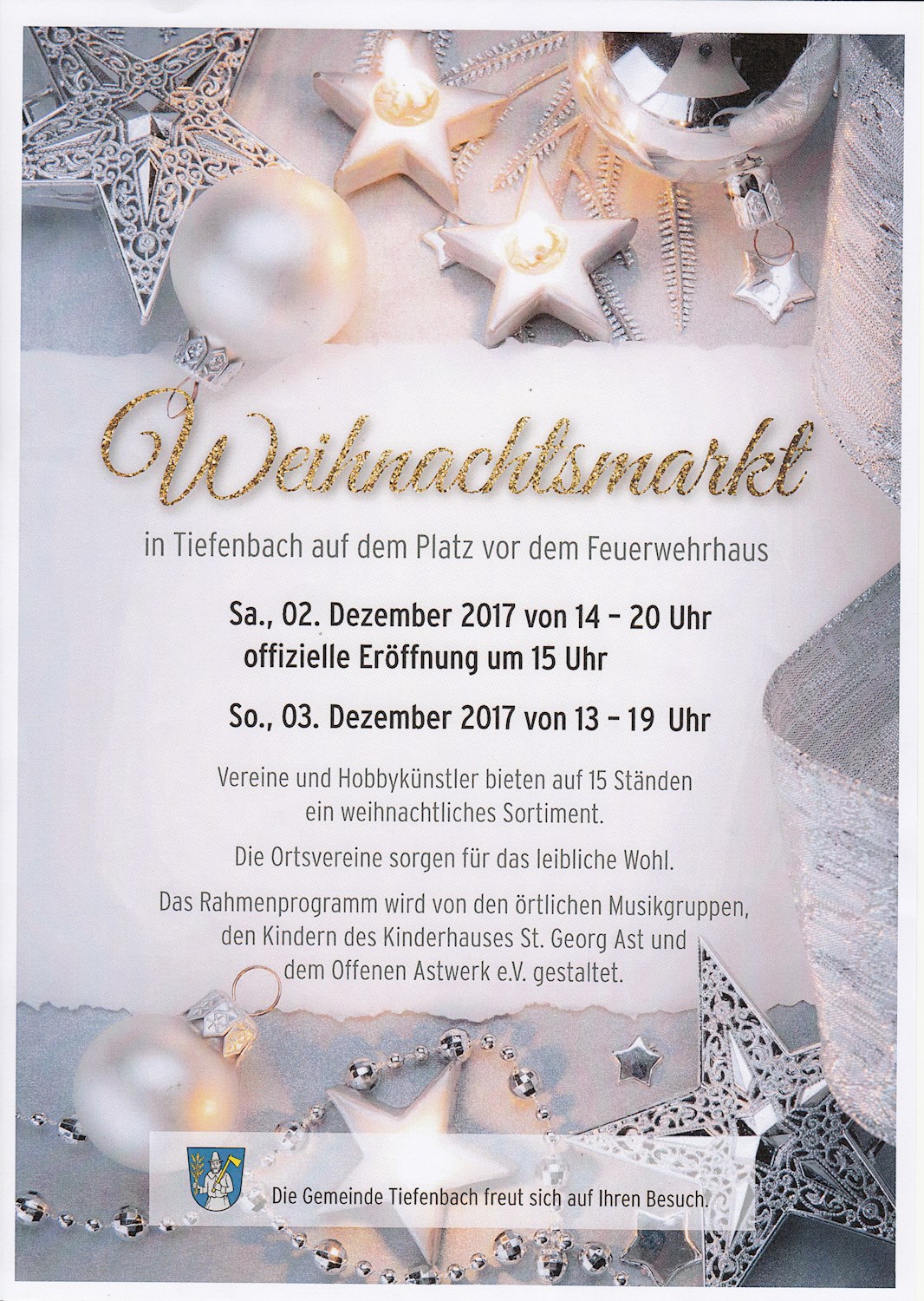 Weihnachtsmarkt Tiefenbach 2017
