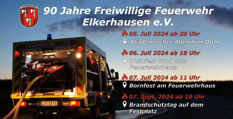 Festwochenende 90 Jahre FFw Elkerhausen