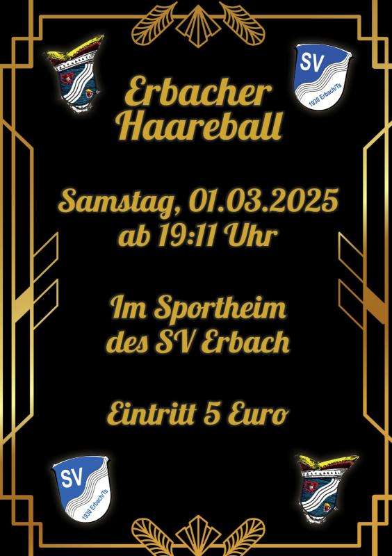 Haareball im Sportheim des SV Erbach