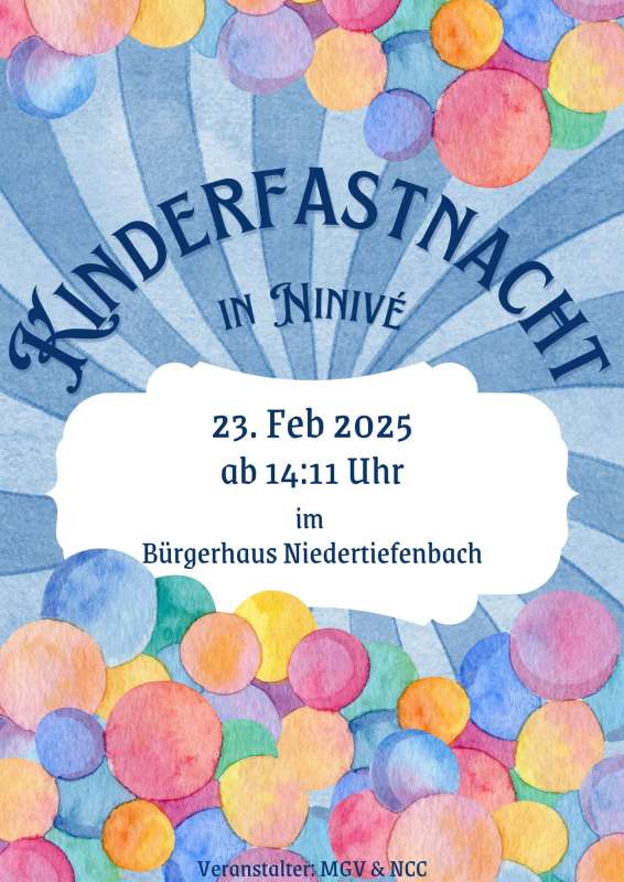 Kinderfastnacht Niedertiefenbach 2025