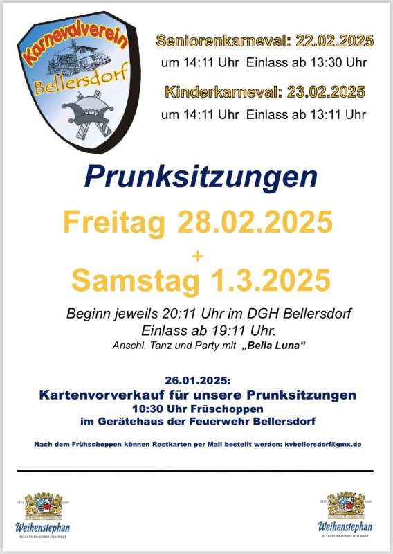 2. Prunksitzung Karnevalverein Bellersdorf 2025