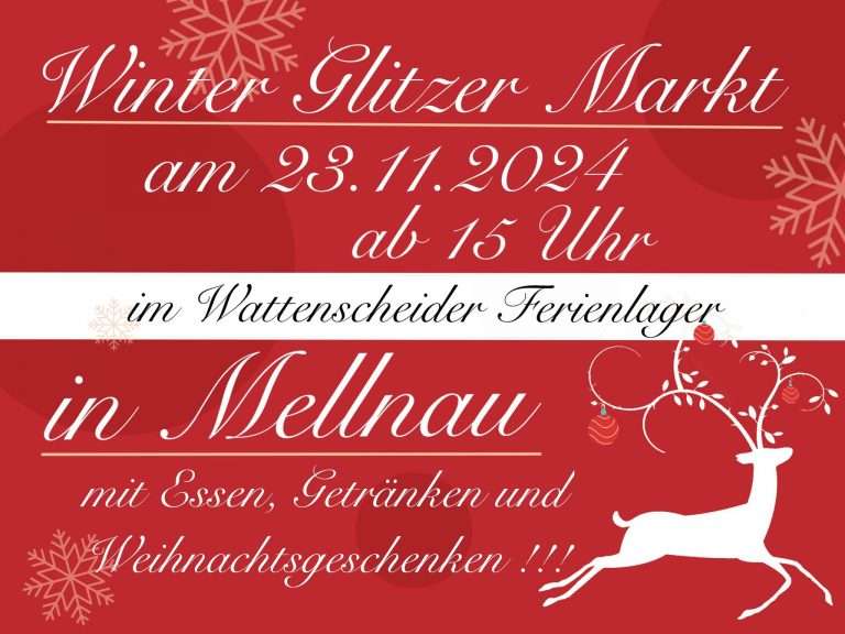 &quot;Winter-Glitzer-Markt&quot; in Mellnau