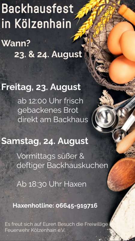 Backhausfest Kölzenhain