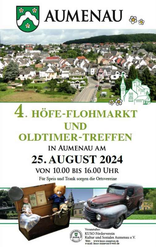 Höfe-Flohmarkt mit Oldtimer-Treffen in Aumenau