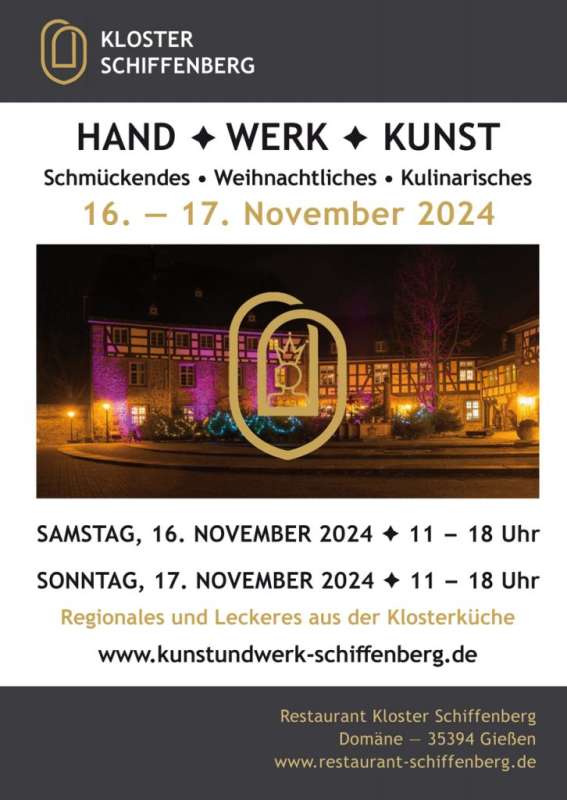 Hand * Werk * Kunst im Kloster Schiffenberg 2024