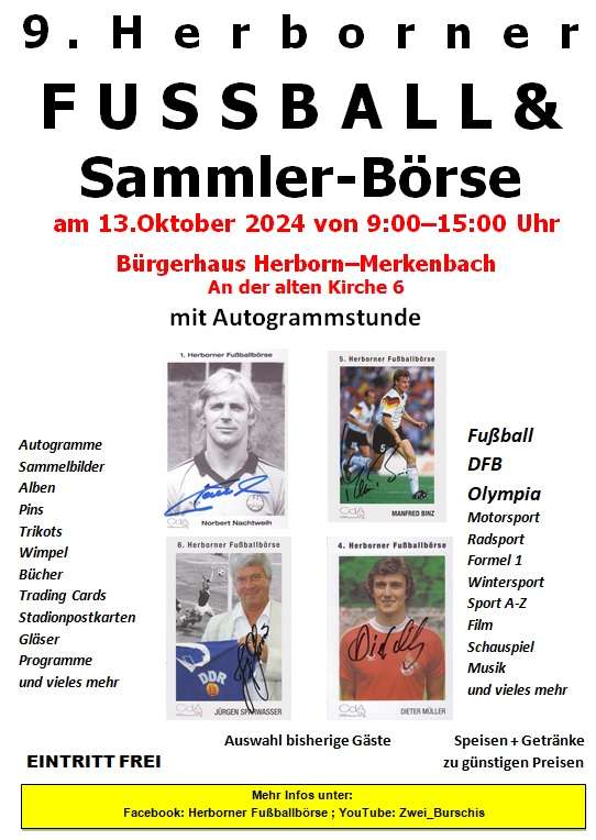 9. Herborner Fussball- und Sammlerbörse